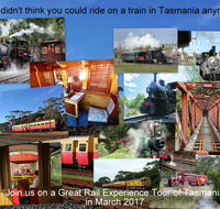 Great Rail Experiences  Tasmania Tour 2017 - Accommodation in Brisbane