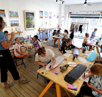 Design on a Skate Deck in an Art Gallery Workshop in Newcastle - Accommodation in Brisbane