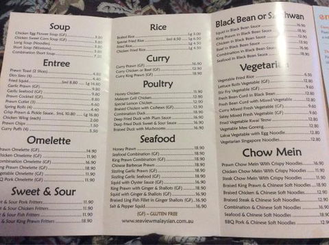 Seaview Malayan Kitchen - Accommodation in Brisbane 0