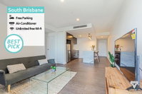 South Brisbane Kozy 1Bed APT  FREE Parking QSB001